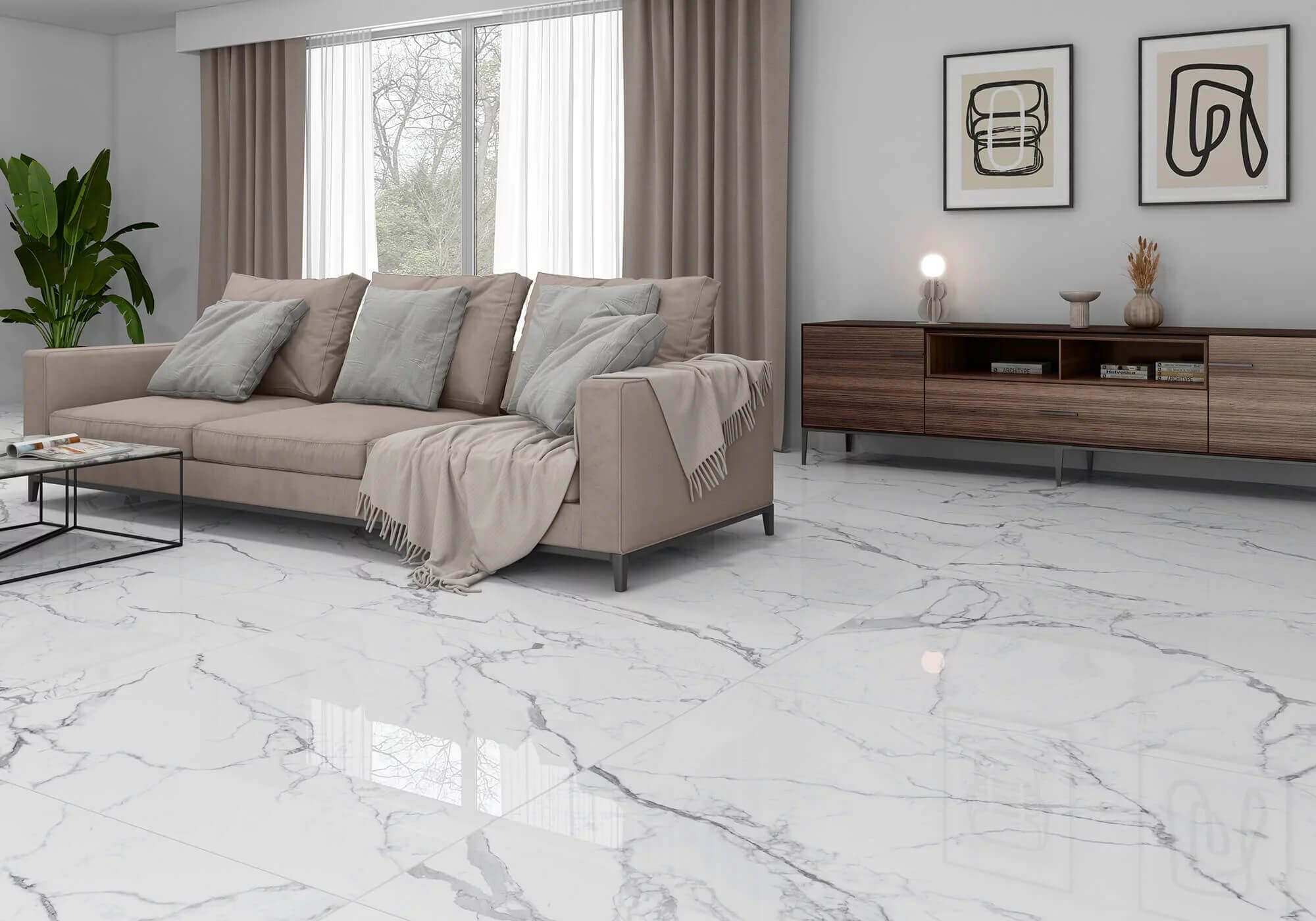 Placa ceramica ZOEY BLANCO POLISHED 60X120 - Navarti